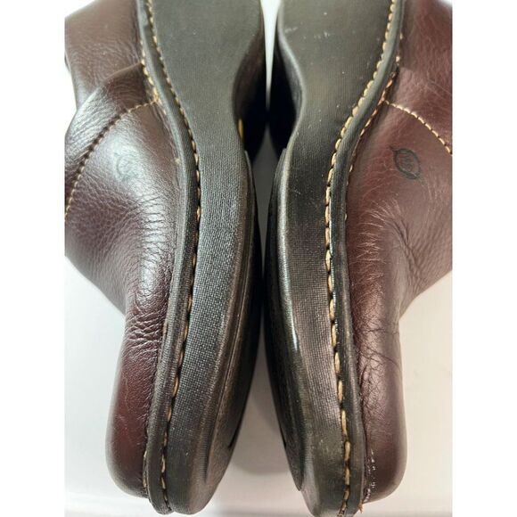 Born Leather Slip On Mules Clogs. Brown. Size 7/ Eur 38 - Picture 8 of 14